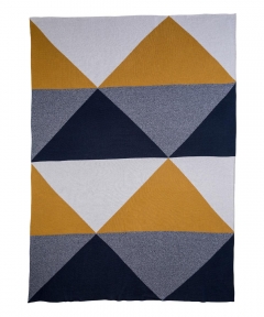 The Harlequin Classic Blanket - Yellow/Blue