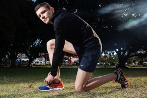 Competitive runner Dylan McCuaig-Walton tried minimalist running shoes for a while.