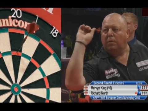 Mervyn King 9 Darter Attempt wiring D12 - 2017 PDC European Matchplay