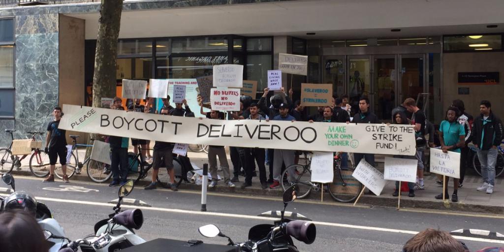 Deliveroo picket line