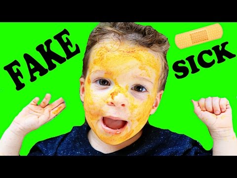 FAKE SICK ~ PRANK Pretend Sick Funny Kids DisneyCarToys Alex & Toby Family Oompa Loompa