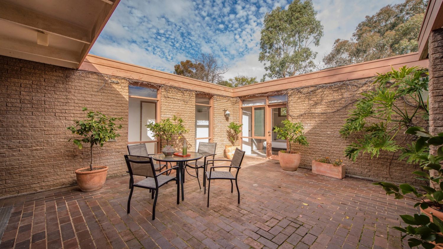 An enclosed central courtyard is one of the family's favourite features.