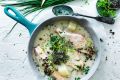 Salmon and potato chowder.