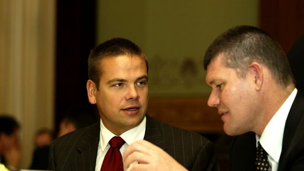 Lachlan Murdoch (left) holds 7.5 per cent of Ten. James Packer was understood to be keen to sell his 7.7 per cent stake.