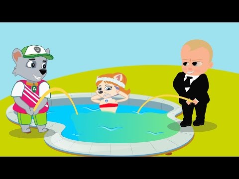 La patrulla canina Español PEE on GIANT WATER POLL 😡 Boss baby youtube kids