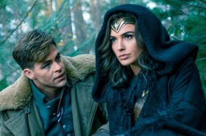 Too coy: Chris Pine and Gal Gadot in Wonder Woman.