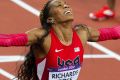 Sanya Richards-Ross (USA) wins gold at the London 2012 Olympic Games.