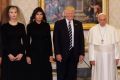 (From left) Ivanka and Melania Trump with President Donald Trump and Pope Francis. They adhered to the Vatican's strict ...