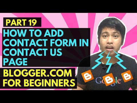 Blogger Tutorial for Beginners - How to Add Contact Form in Contact Us Page - Part 19