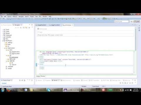 Dynamic Web Programing linking html pages by Eclipse