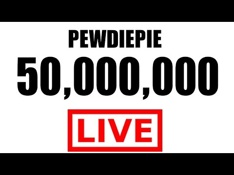 ► PEWDIEPIE LIVE SUBSCRIBER COUNT ◀ 50,000,000 DELETE CHANNEL - WILL IT HAPPEN?! HUGE GIVEAWAY!!!