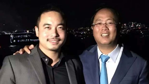 ALP candidate and donor Simon Zhou with controversial Chinese political donor Huang Xiangmo.