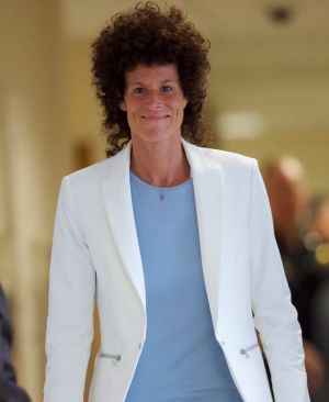 Andrea Constand arrives during Bill Cosby's sexual assault trial.