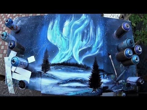 SPRAY PAINT ART by Skech  - Aurora Borealis