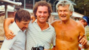 Michael Gordon (middle) with former prime minister Bob Hawke.