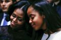 First lady Michelle Obama and daughter Malia.