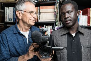 Tom Zubrycki with Zacharia Machiek, the subject of his documentary Hope Road.