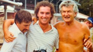 Michael Gordon (middle) with former prime minister Bob Hawke.