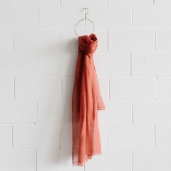 Linen Scarf - Terracotta