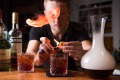 A flaming negroni at Howard's Cantina and Cocktail Bar, Erskineville.