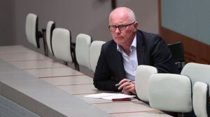 Veteran journalist Michael Gordon observes Question Time at Parliament House in Canberra. 