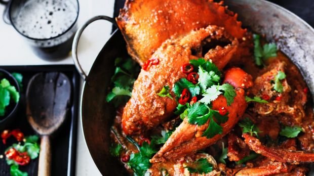 Adam Liaw's Singapore chilli crab for Good Food.