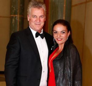 Anne Aly arrives for the Midwinter Ball at Parliament House in Canberra on Wednesday 14 June 2017. fedpol Photo: Alex ...