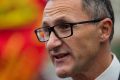 MELBOURNE, AUSTRALIA - MAY 27: Australian Greens Leader, Dr Richard Di Natale speaks to the media at Federation Square ...