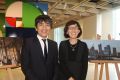 Arquitects Kazuyo Sejima and Ryue Nishizawa of SANAA pose for a picture at the announcement of the expansion of the Art ...