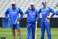 Coach Darren Lehmann (left) doesn't think the pay dispute influenced Australia's Champions Trophy performance.