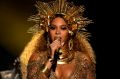 Beyonce performs at the 2017 Grammy Awards.