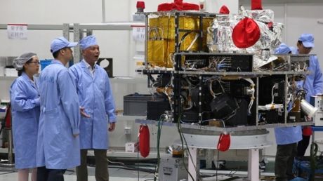 The 600-kilogram payload that is now onboard the Chinese Micius satellite producing pairs of quantum entangled photons.