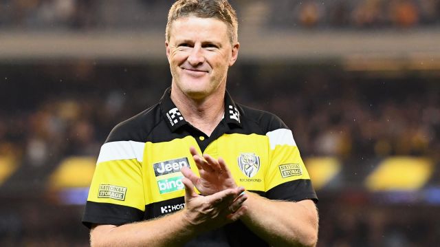 A round of applause for Damien Hardwick, coach of the season so far.