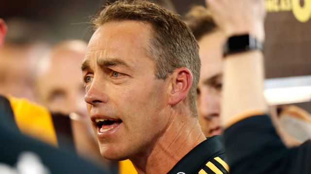 An expensive utterance: Hawks coach Alastair Clarkson copped a $20,000 fine.