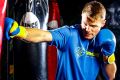 Canberra boxer David Toussaint training in the lead-up to his fight on the Manny Pacquiao-Jeff Horn card in Brisbane on ...