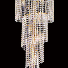  - Rosetta 8 Light Spiral Asfour Crystal Chandelier - Chandeliers