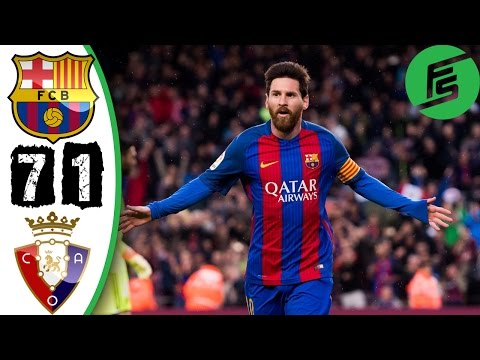 Barcelona vs Osasuna 7-1 - Highlights & Goals - 26 April 2017