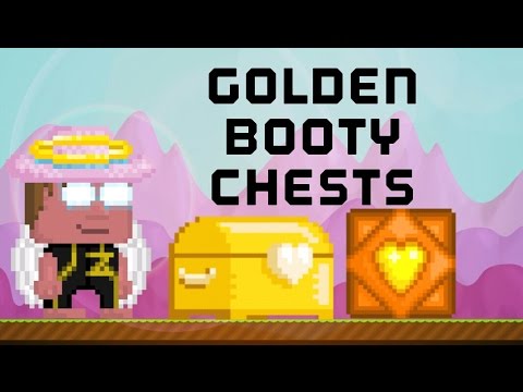 Growtopia - Breaking 300+ Golden Booty Chest / Valentine 2016