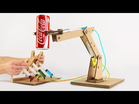 How to Make Hydraulic Powered Robotic Arm from Cardboard