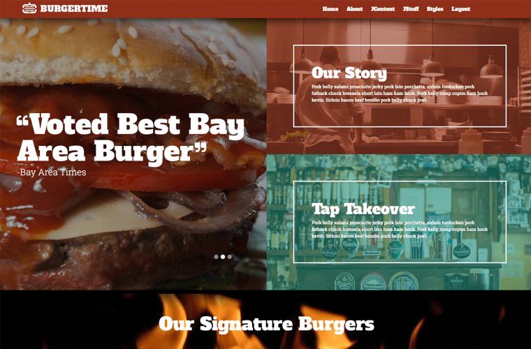 Joomla Template BurgerTime by JoomlaXTC