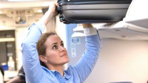 The space race: Overhead locker storage can be a source of tension between passengers.