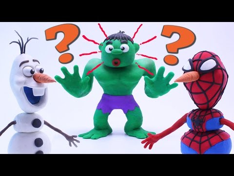 HULK MEETS SPIDER OLAF Marvel Superheroes Stop Motion Movies Frozen Spiderman