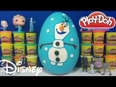 GIANT OLAF Surprise Egg Play-Doh - Disney Frozen Dog Tag Minecraft Thomas My Little Pony