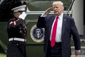 President Donald Trump arrives at the White House in Washington, Friday, June 16, 2017, after speaking about Cuba policy in Miami.