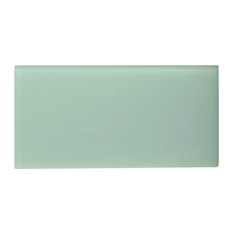 Ocean - 4"x8" Ocean Glass Subway Tile Aqua Frosted - Wall And Floor Tile