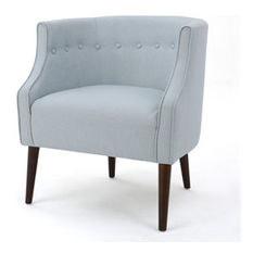 GDFStudio - Davidson Tub Upholstered Accent Chair, Light Sky - Armchairs And Accent Chairs