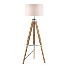  - Hurray for Orange and Grey - Easel Tripod Floor Lamp - Floor Lamps