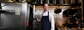 Brent Savage in his Sydney restaurant Bentley. 