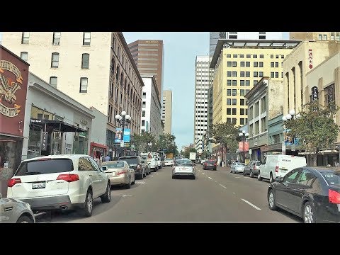 Driving Downtown - San Diego's City Center - San Diego California USA