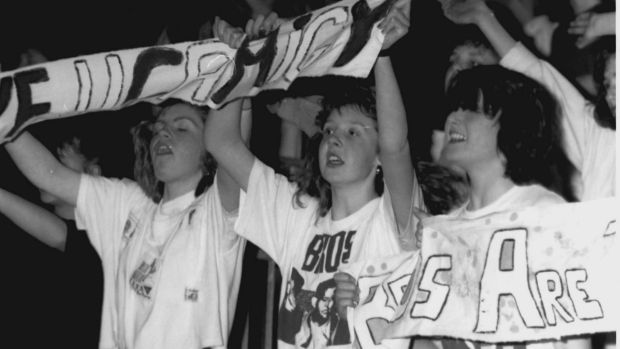 Brosteria: Fans of the band at a 1988 concert in Glasgow.